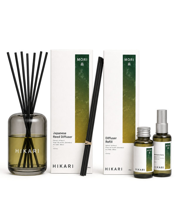 MORI - Clarity - Reed Diffuser + Refill + Room Spray System Pack