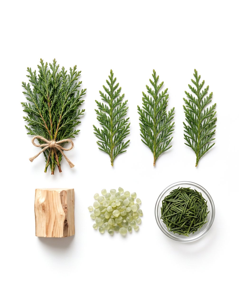 Cypress — the ingredients, laid out