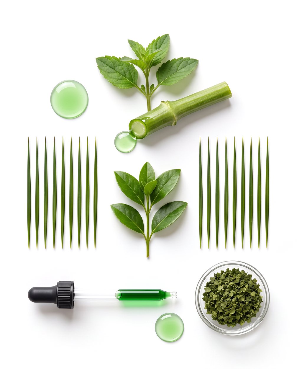 Green Sap — the ingredients, laid out